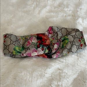 GUCCI Blooms Print Silk Headband